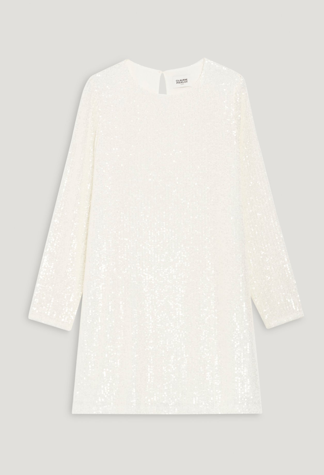 Robe courte Rififi sequins ecrue