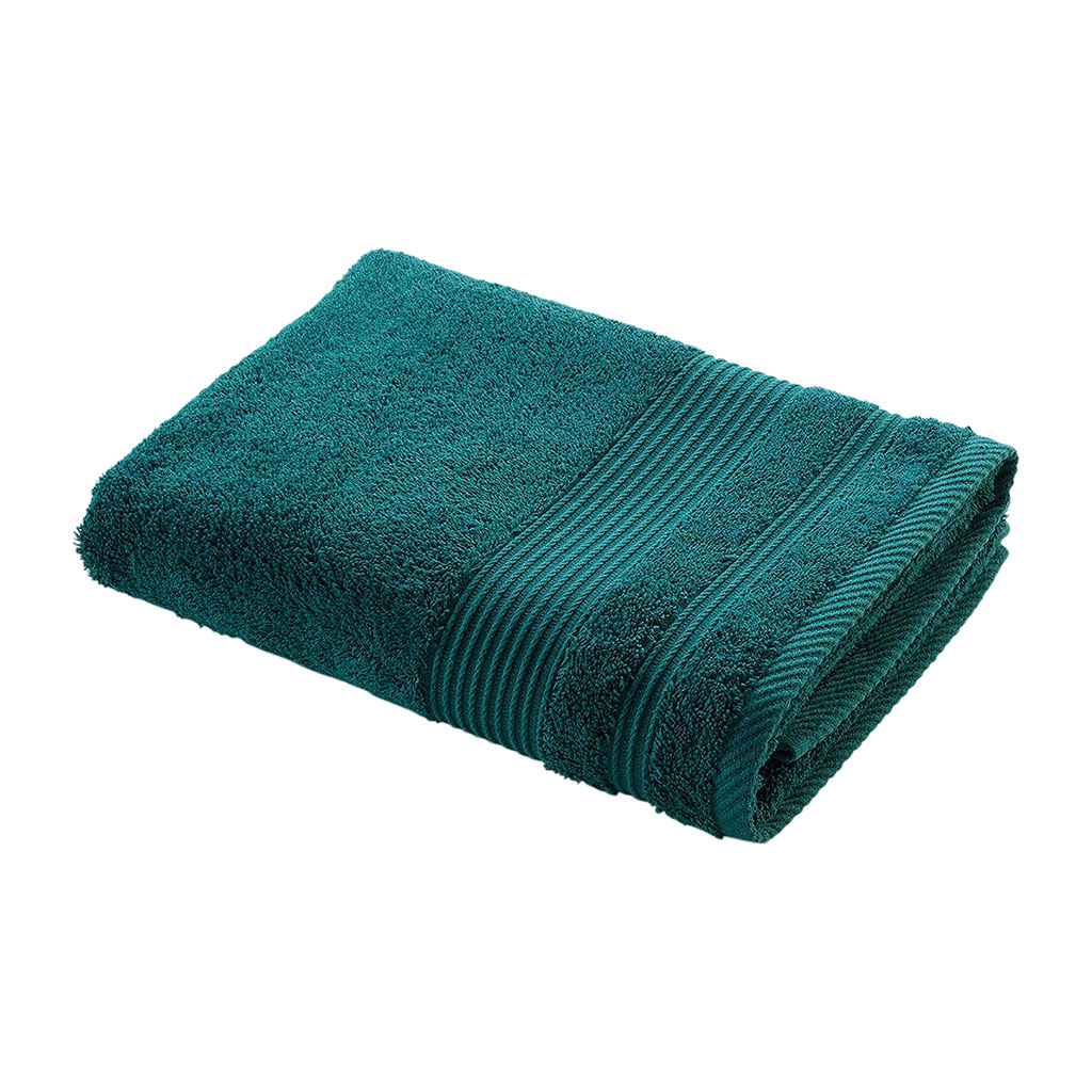 Drap de douche coton émeraude 70x130cm