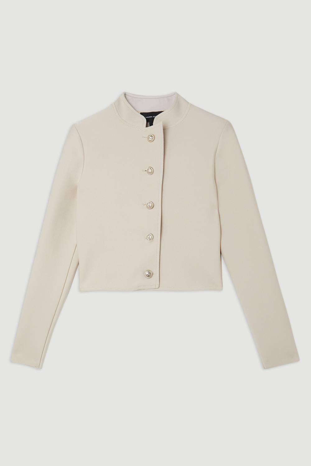 KarenMillen Veste Tricotée Ajustée Bandage Courte à Boutons