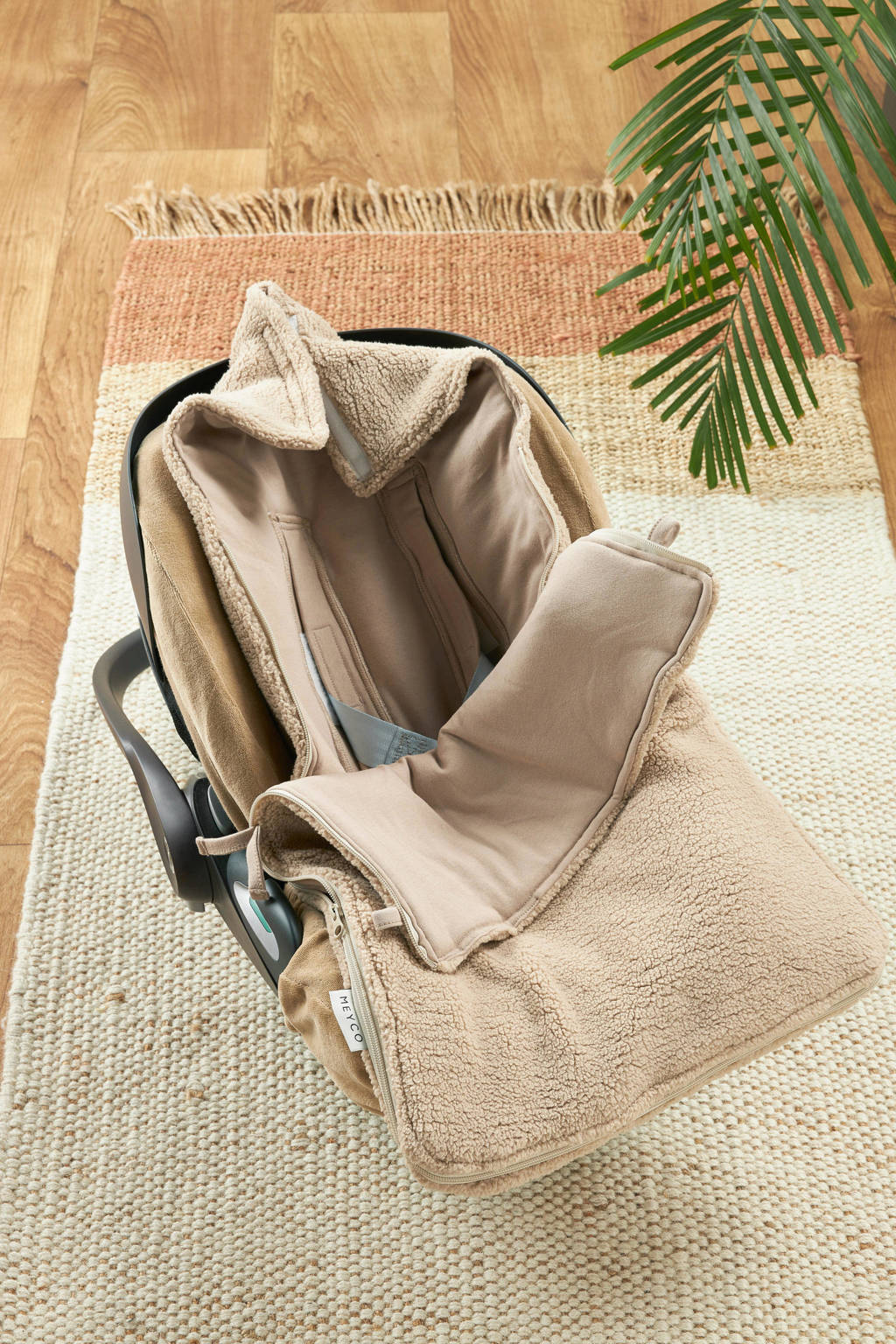 teddy voetenzak beige