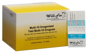 WILLI FOX Drogentest Multi 10 Drogen Urin, 10 Stück