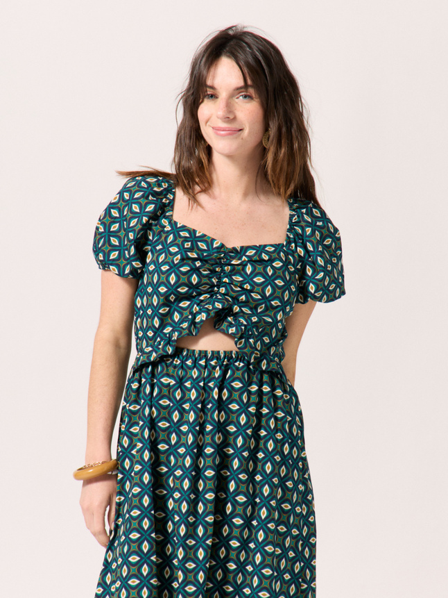 Robe midi imprimée