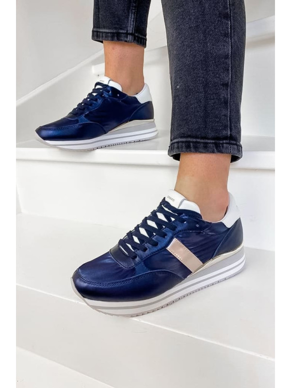 Sneakers STRIPE RUNNER Blue - Crime London