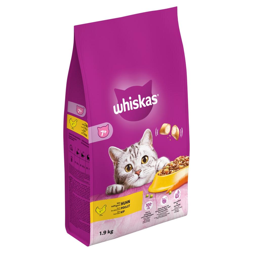 Whiskas 7+ Adult Katten Droogvoer Kip1,9 kg