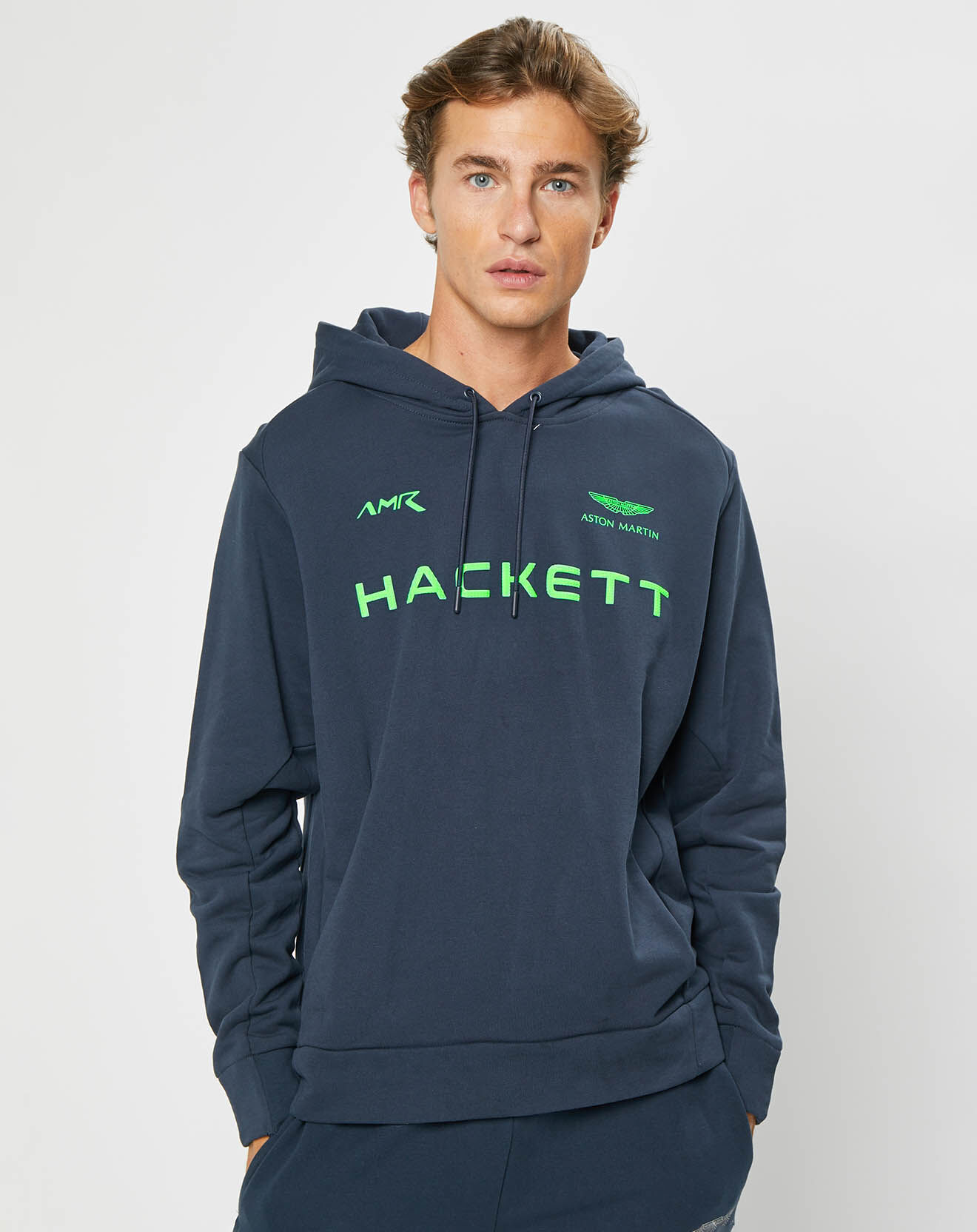 Hackett London Sweat à capuche Aston Martin Racing bleu marine/vert