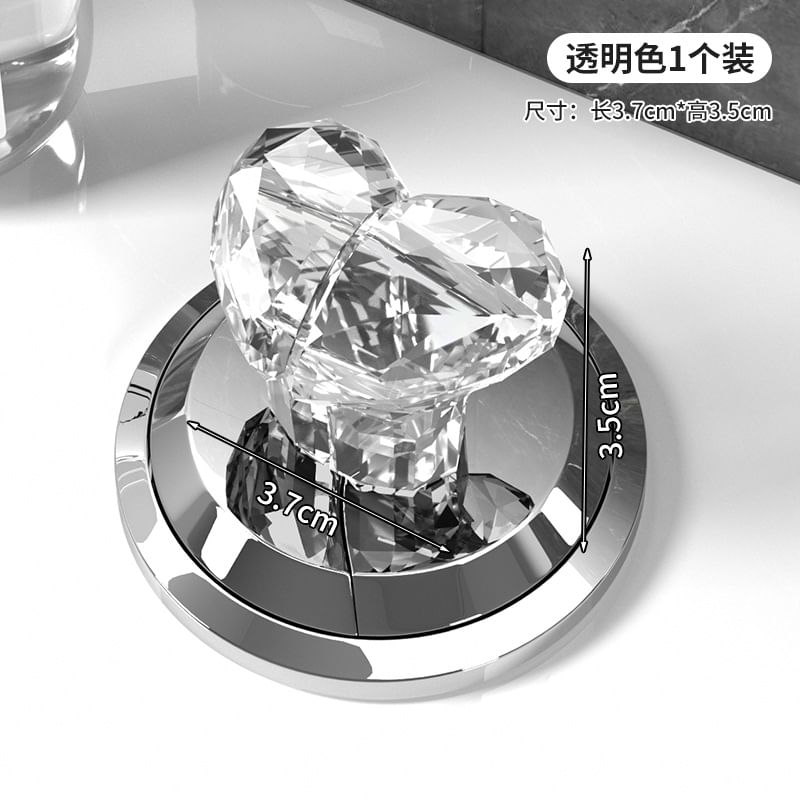 Home Simply - Hartvormige Faux Crystal Toilet Tank Knop