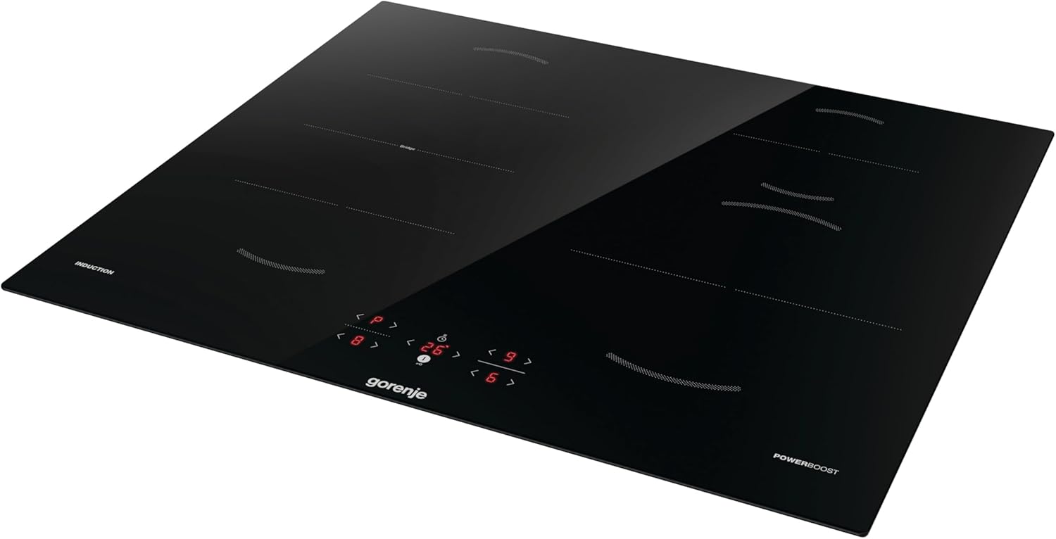 Gorenje GI621FMC Induktions-Kochfeld/Glaskeramik/BridgeZone/TouchControl/PowerBoost/Timer/ChildLock/Restwärmeanzeige/Schwarz