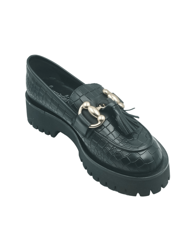 Mocassins E007E1 Cocco Nero - Semerdjian