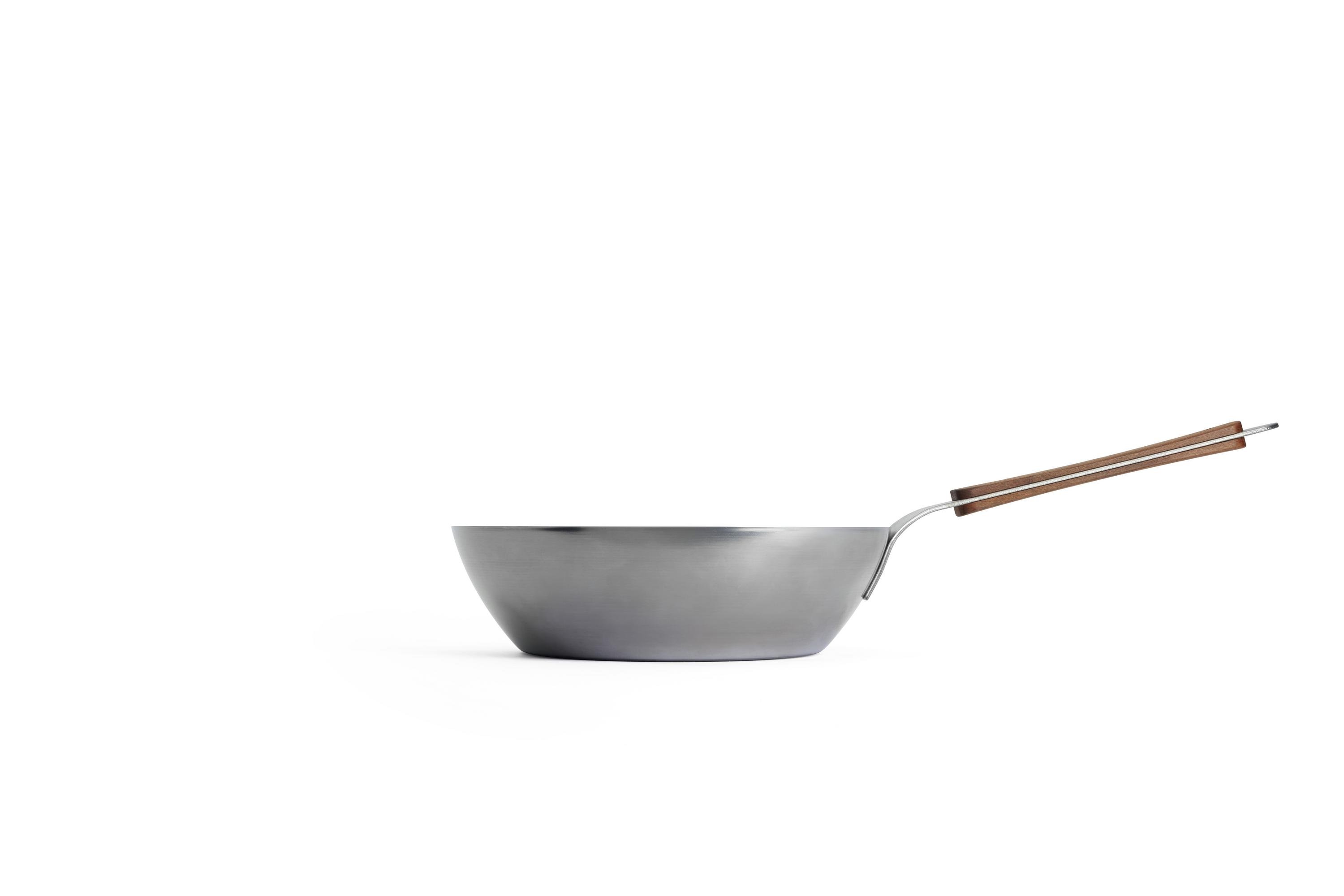 Carbon Steel Hochrandpfanne - Griffart: Fester Stiel