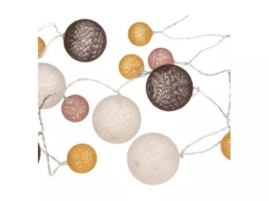 Guirlande 20 boules PVC rouges 6x6x210cm