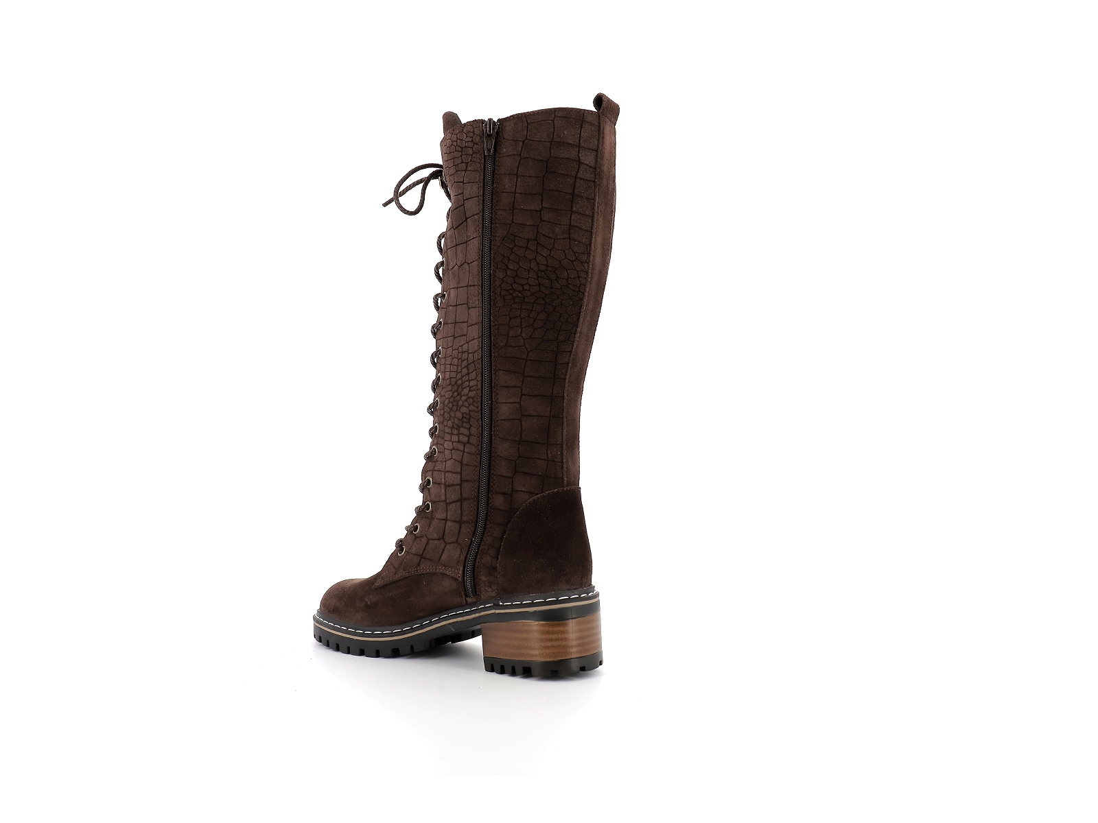 Elue par nous-KOFOUR Nubuck Marron Foncé