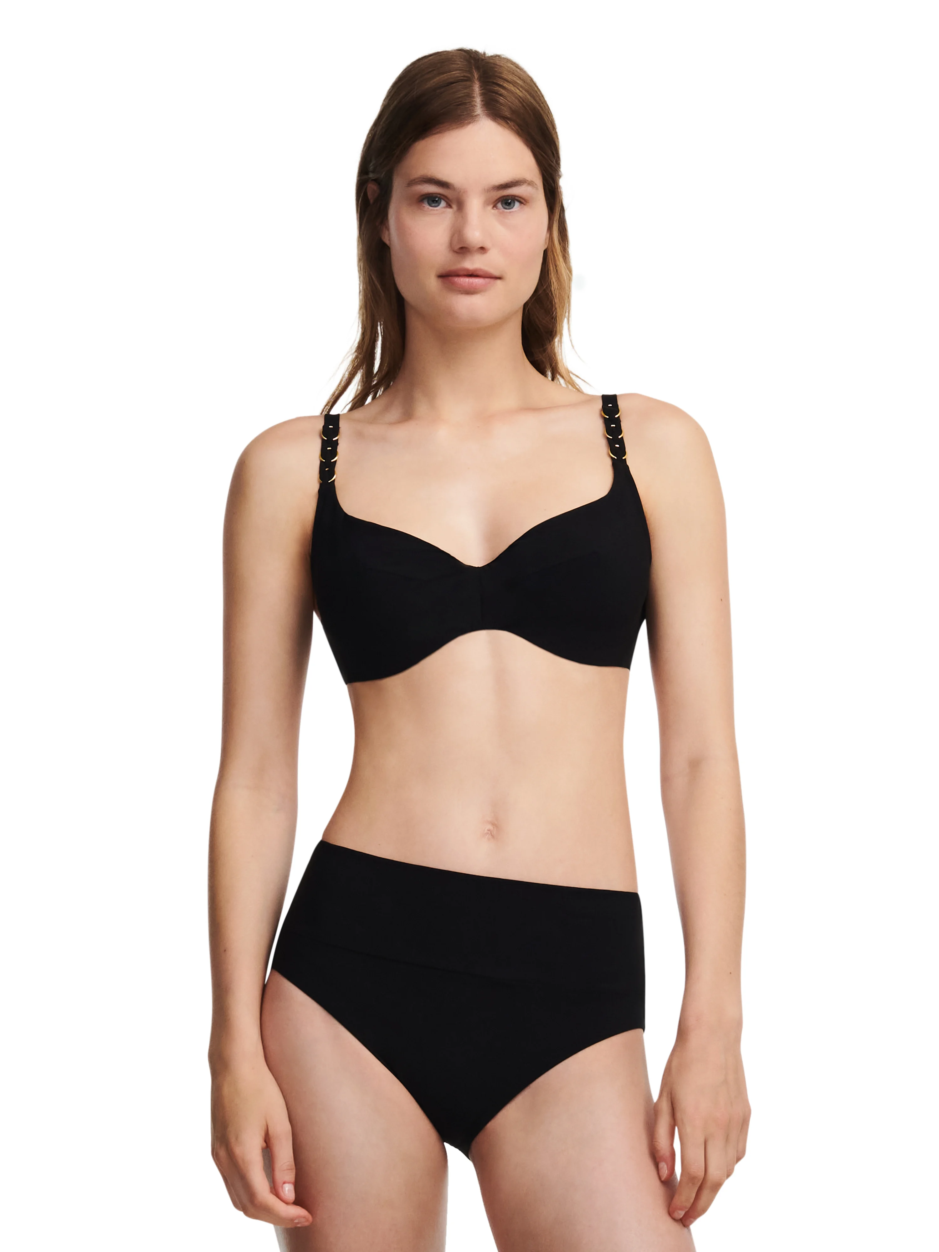 EMBLEM - Haut de maillot de bain emboîtant | Noir