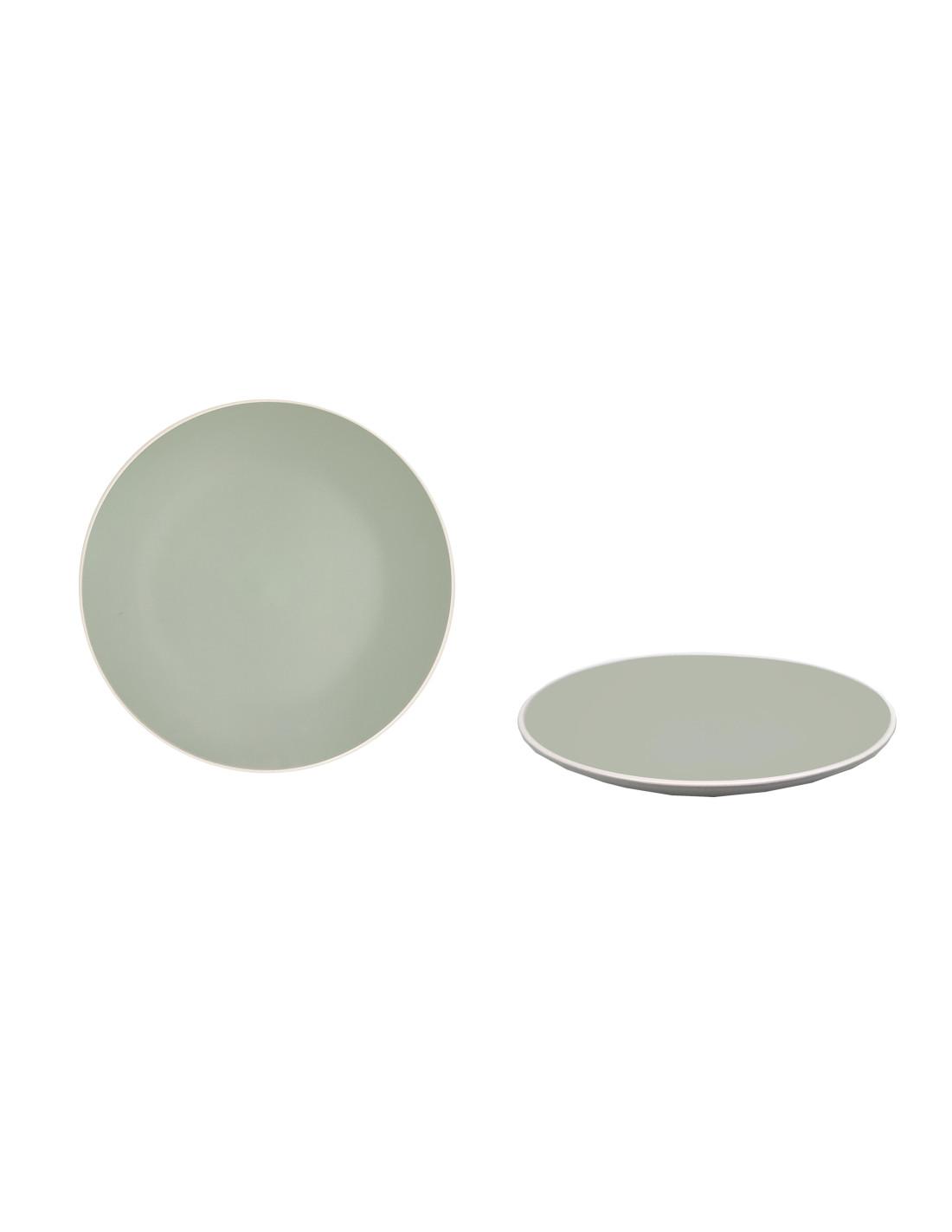 ASSIETTE A DESSERT PASTEL 19.5CM VERT GRES