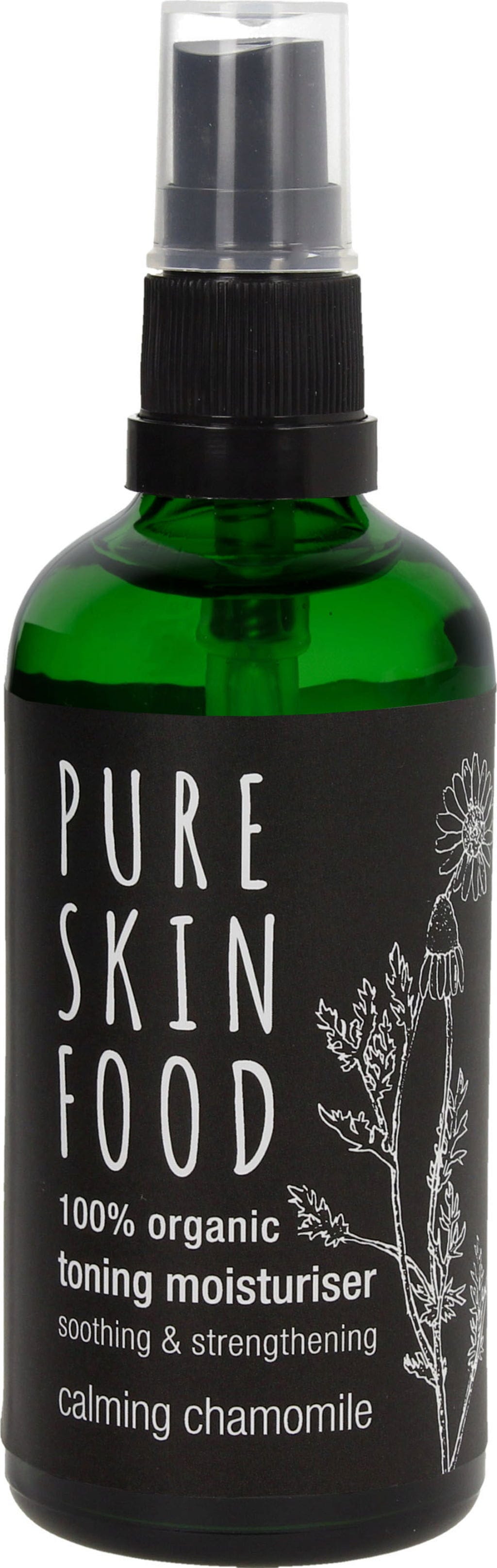 PURE SKIN FOOD  Organic Toning Moisturiser Calming Chamomile, 100 ml