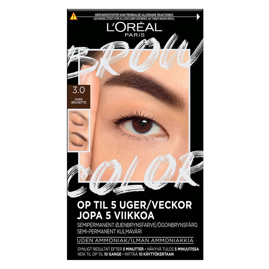 L'Oréal Paris Brow Color Kit Semi-Permanent Eyebrow Color 3.0 Dark Brunette 30ml