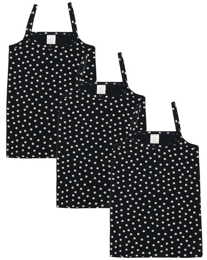 Träger-Unterhemd ECRU DOTS 3er-Pack in dunkelblau
