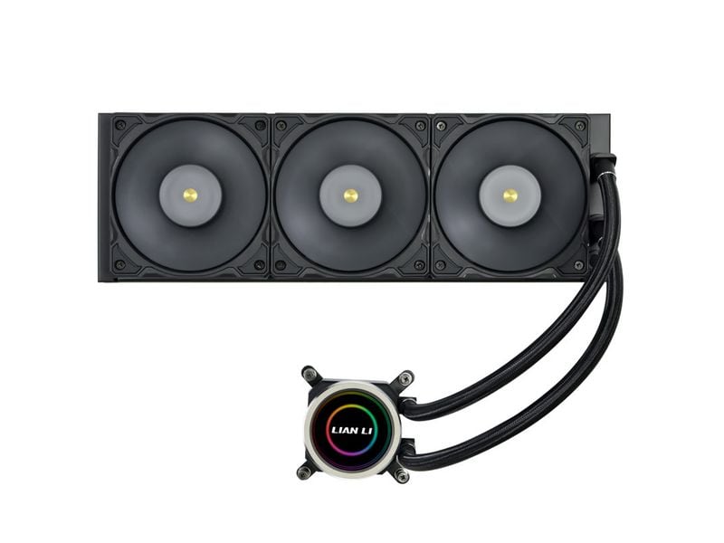 Lian Li Wasserkühlung Galahad II 360 Trinity Schwarz Wasserkühler für Intel und AMD Prozessorsockel mit leisen RGB-Lüftern
