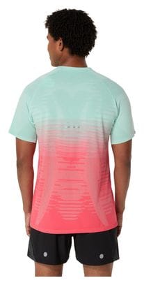Maillot manches courtes Asics Seamless Rouge/Vert Homme