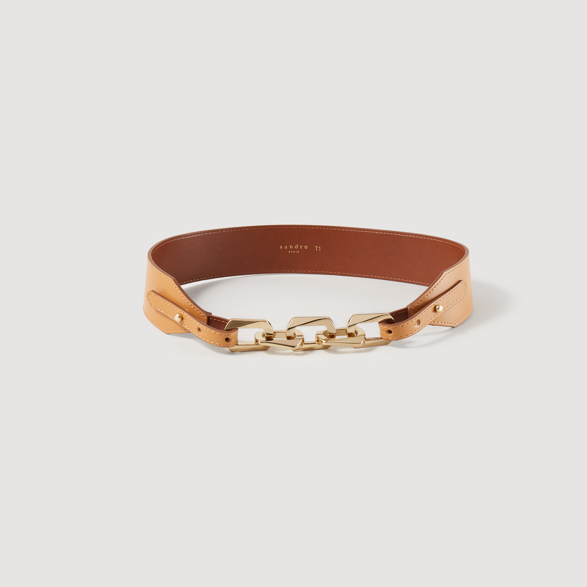 Ceinture en cuir avec chaœne