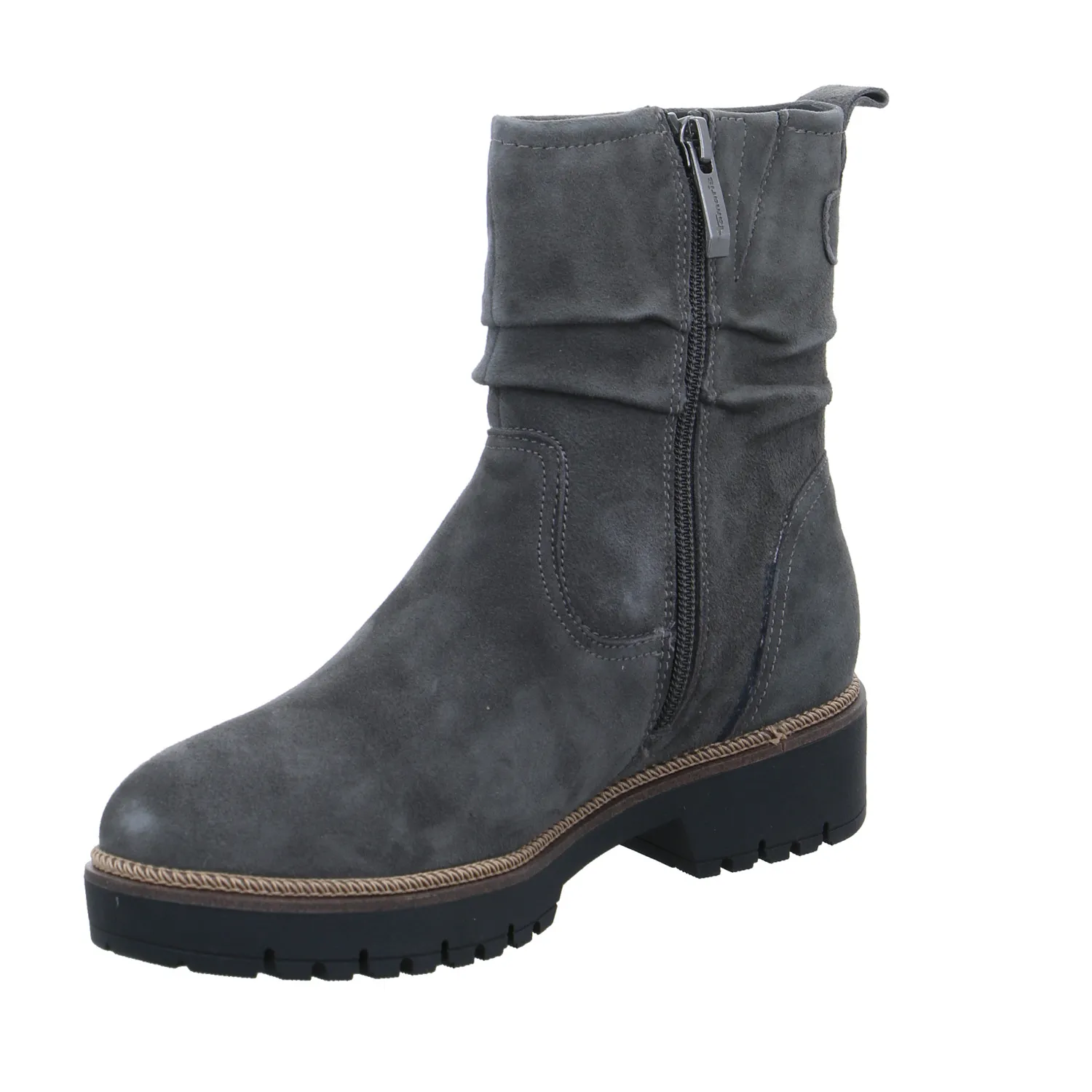 TAMARIS Boot Grau Leder