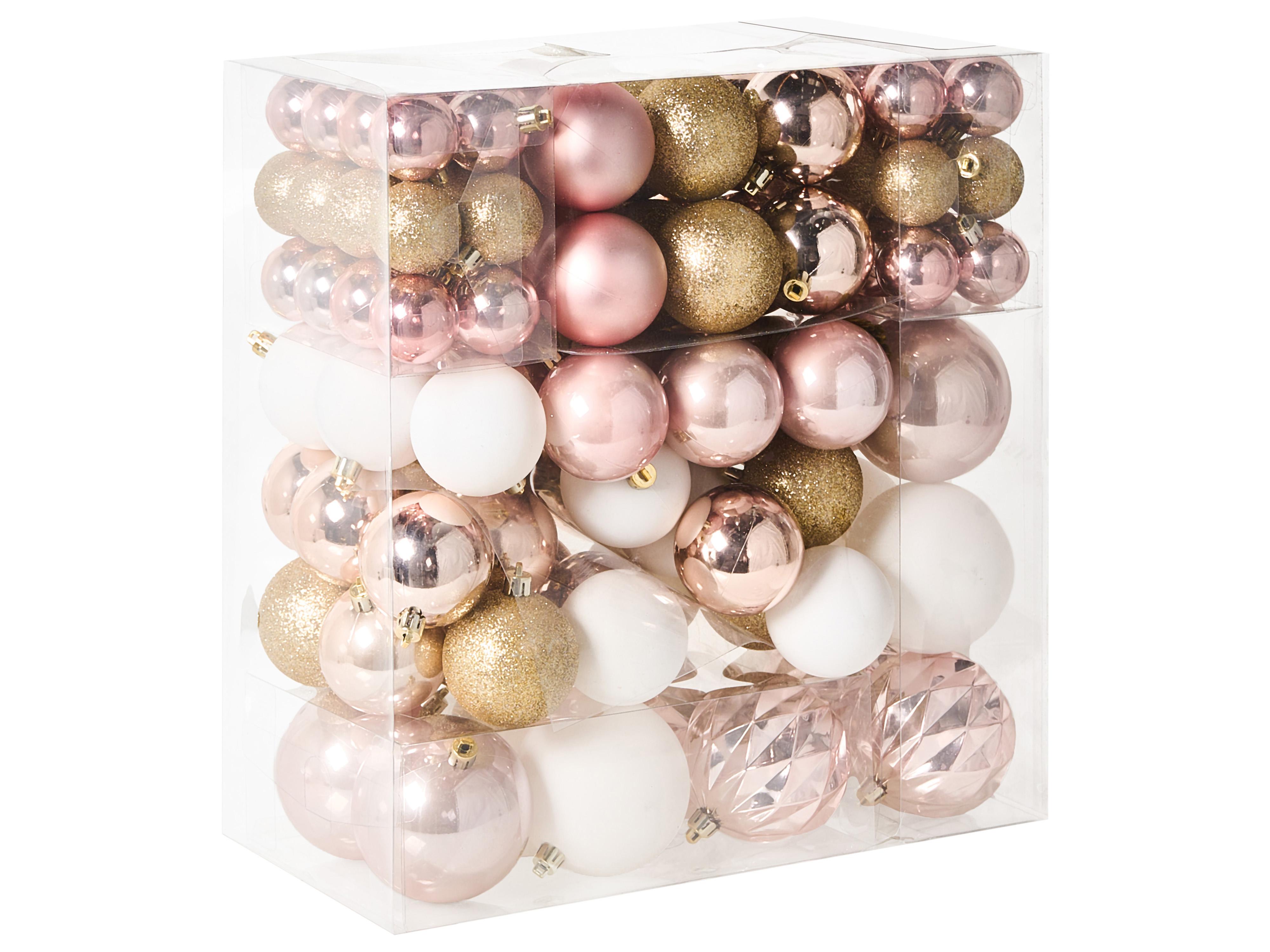 Set van 114 kerstballen GJENDE Roze