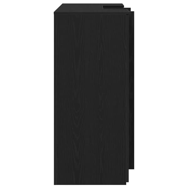 vidaXL Resepsjonspult svart eik 135x50x103,5 cm konstruert tre