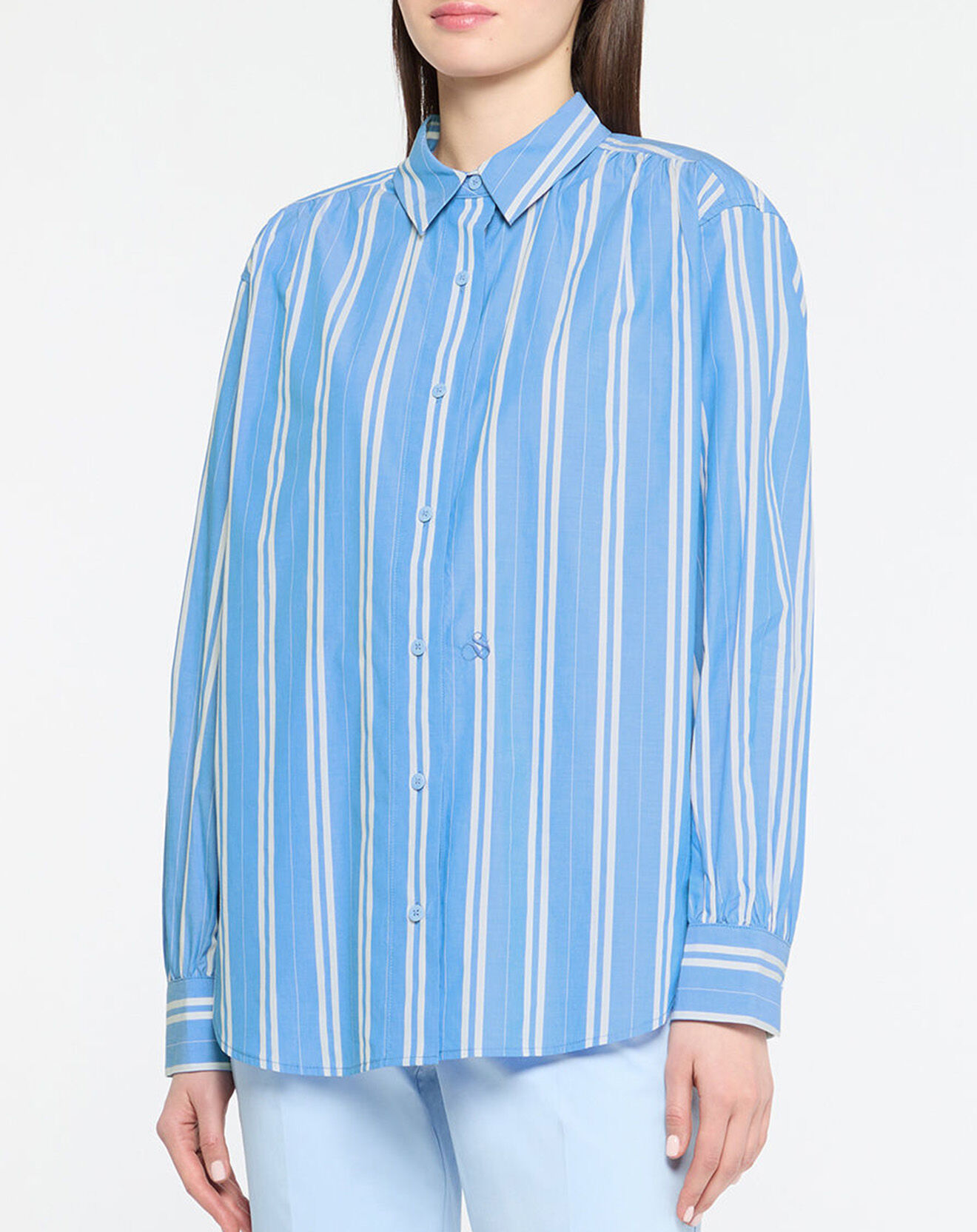 Scotch & Soda Chemise ample à rayures bleu/blanc