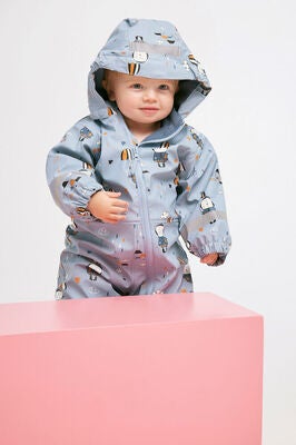 Nordbjørn Minigatt Fôret Regndress, Bearly Rainy Dusty Blue
