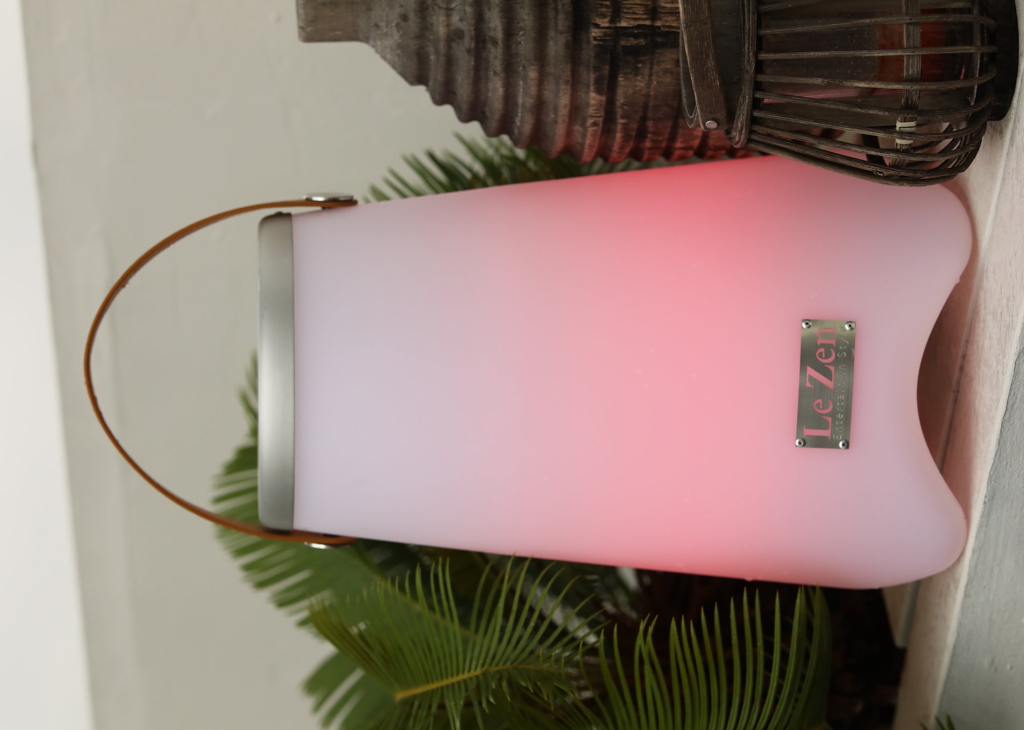 Le Zen wijnkoeler Original met LED en speaker wit 42 x 42 x 65 cm
