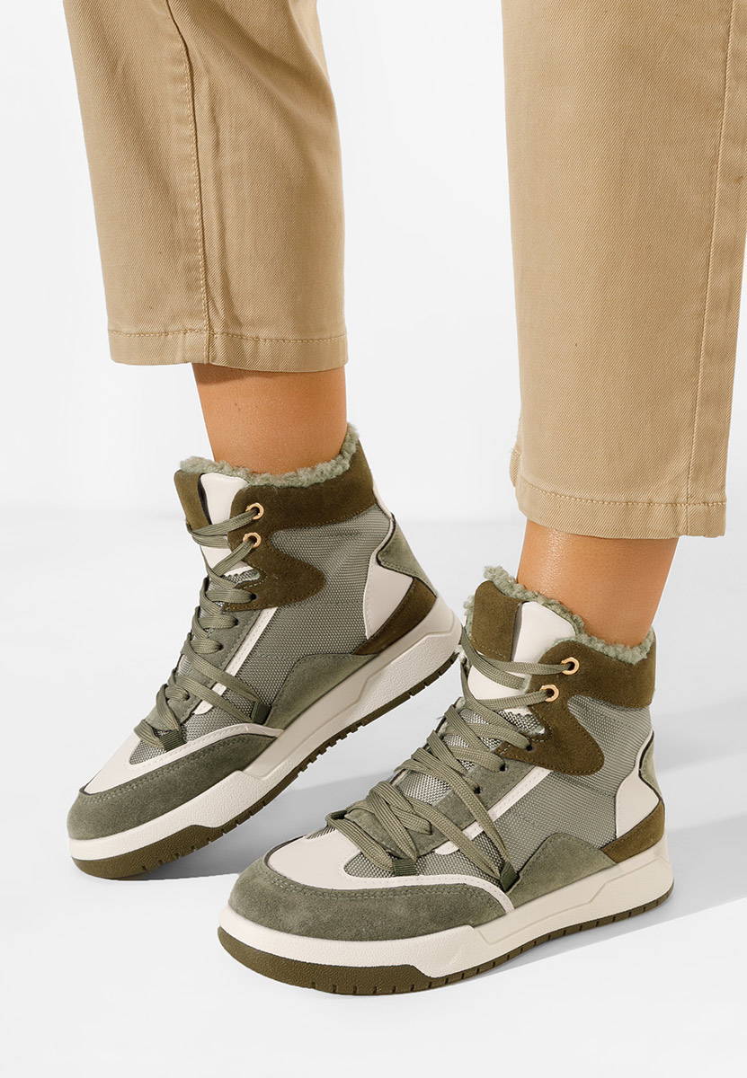 Baskets d'hiver pour femmes vert Kaleria