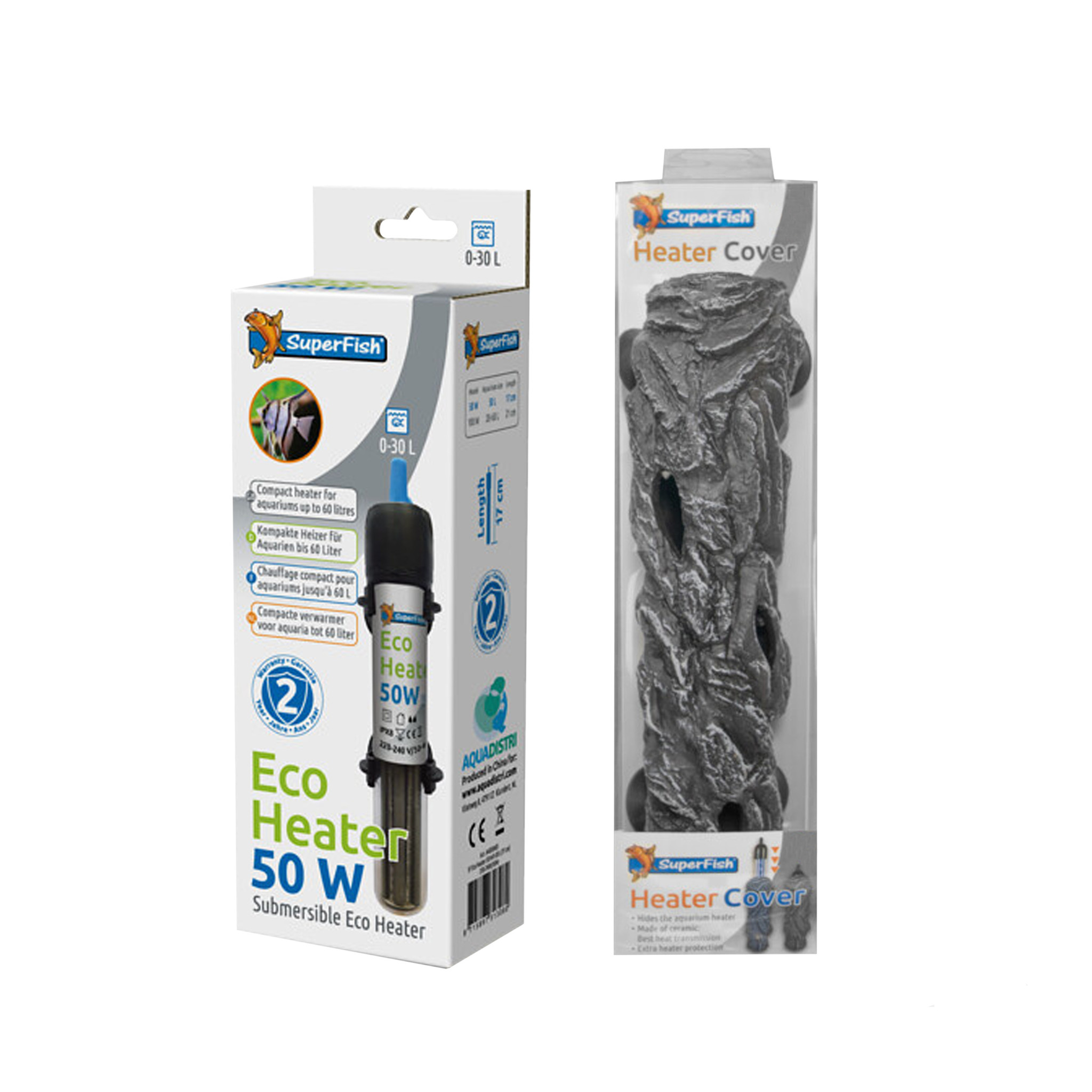 Superfish Eco Heater 50 Watt   Cover S | Aquariumverwarming