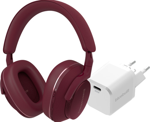Bowers & Wilkins Px7 S2e Rood + BlueBuilt Power Delivery Oplader met Usb C Poort 20W Wit