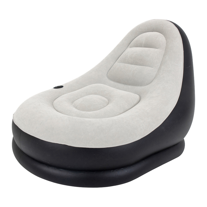 Oppblåsbar lounger med fotskammel 2 deler