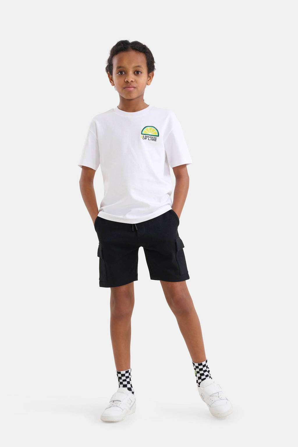 Shoeby extra low waist regular fit cargo short zwart