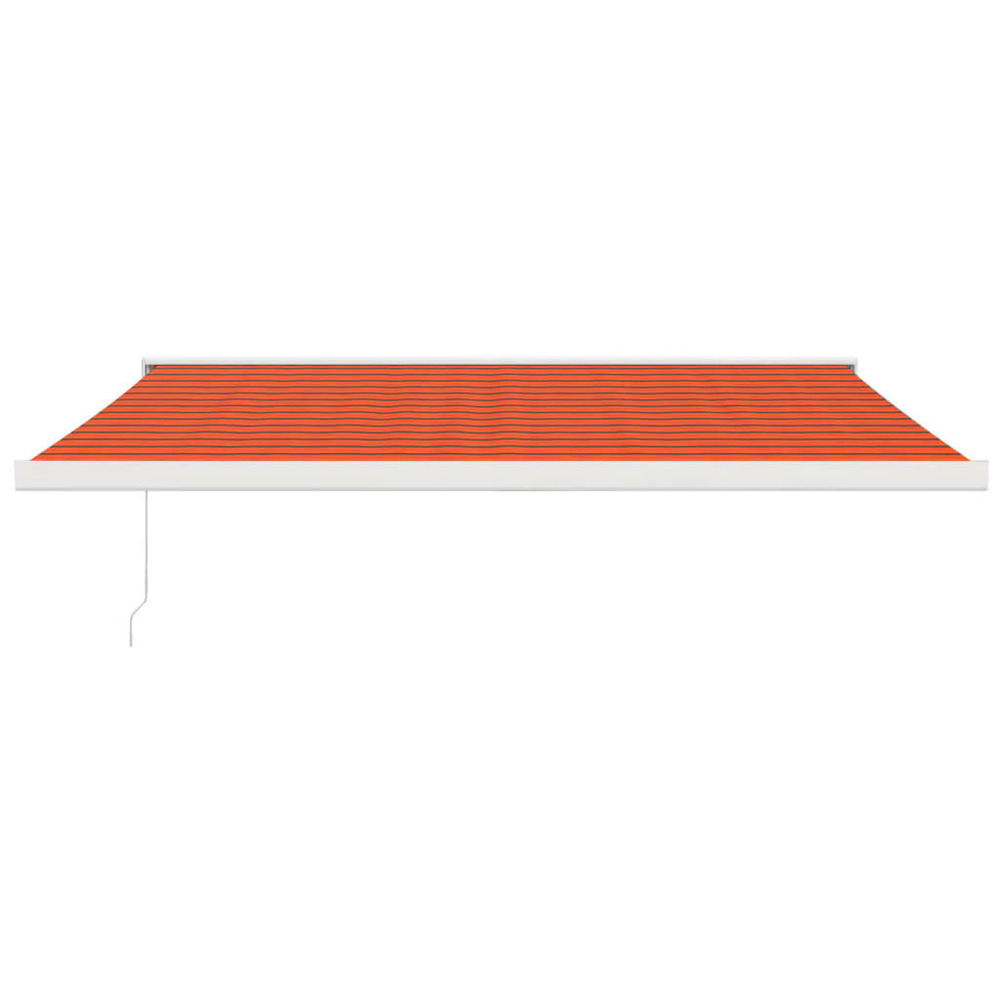 Auvent rétractable orange et marron 4,5x3 m tissu et aluminium