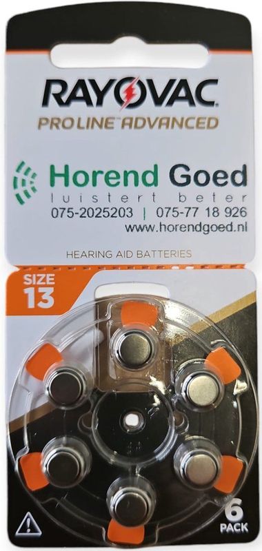 Rayovac - Proline Advanced - Hoortoestel Batterij - Oranje - P13