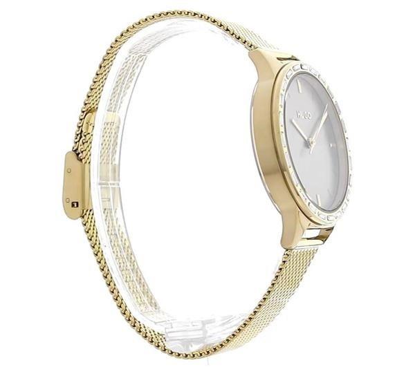 Hugo Flash Light Gold Mesh Strap Watch Womens