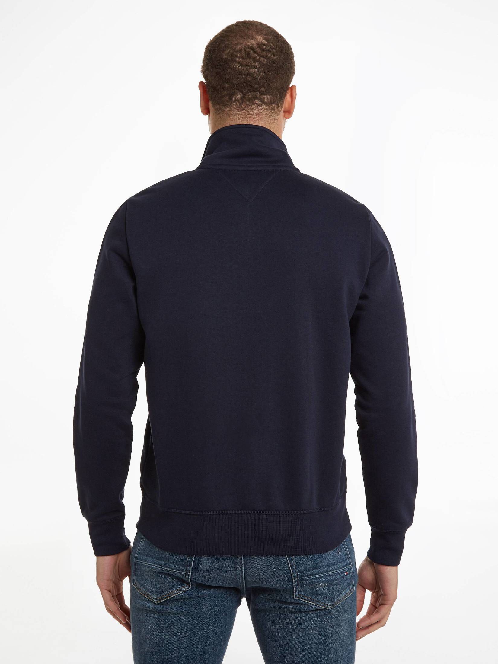 Tommy Hilfiger| Herren Sweatjacke LOGO ZIP THRU STAND COLLAR