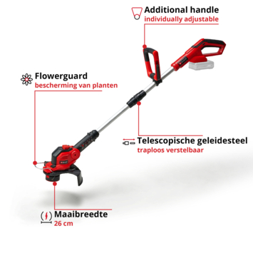 Einhell 18V accu grastrimmer GE-CT 18/260 LI zonder accu