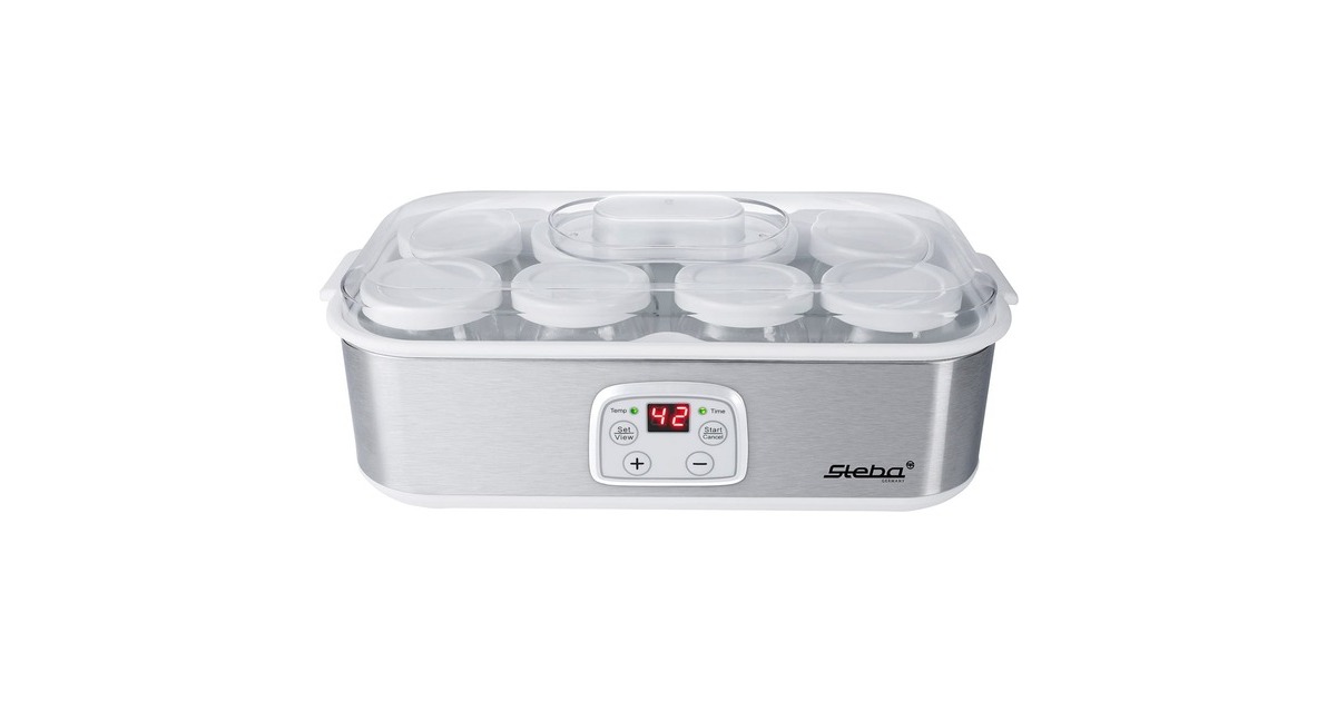 StebaJM 3 yoghurtmaker  (Roestvrij staal/wit)