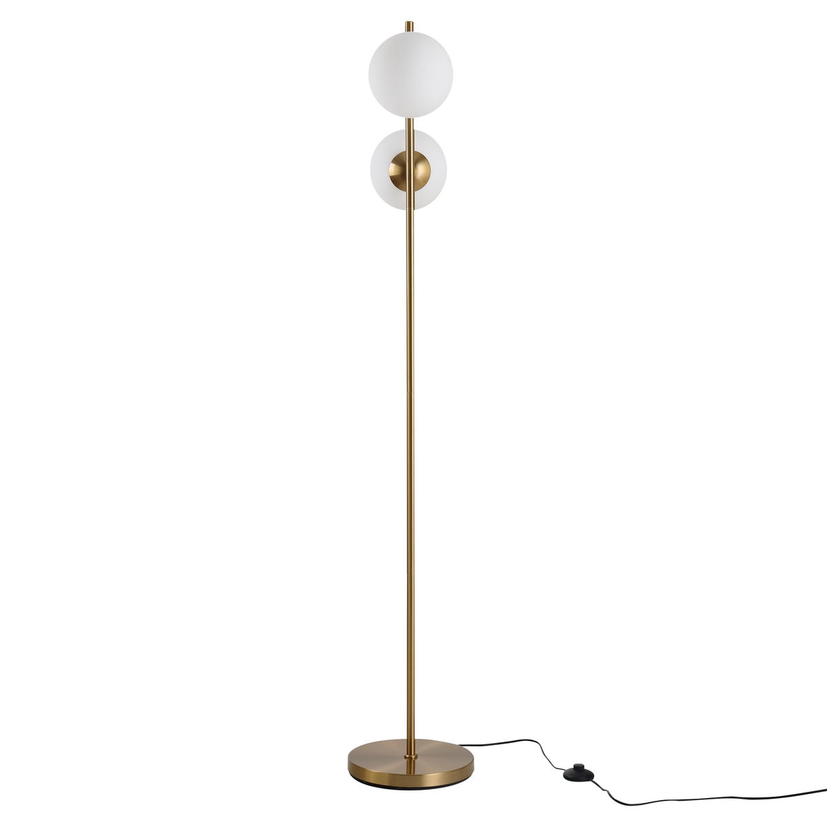 HOMCOM staande lamp, 39 x 28 x 165 cm, staal, goud