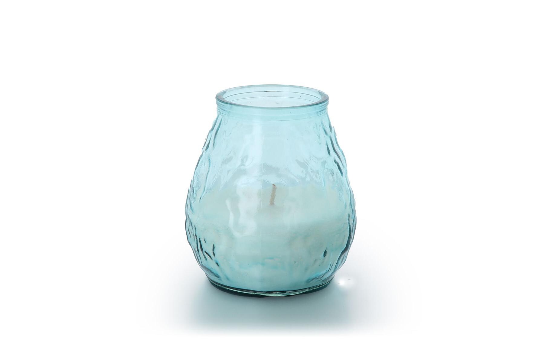 Gartenkerze Citronella 10 x 10.5 cm, HellblauOutdoorkerze in Amerikaglas