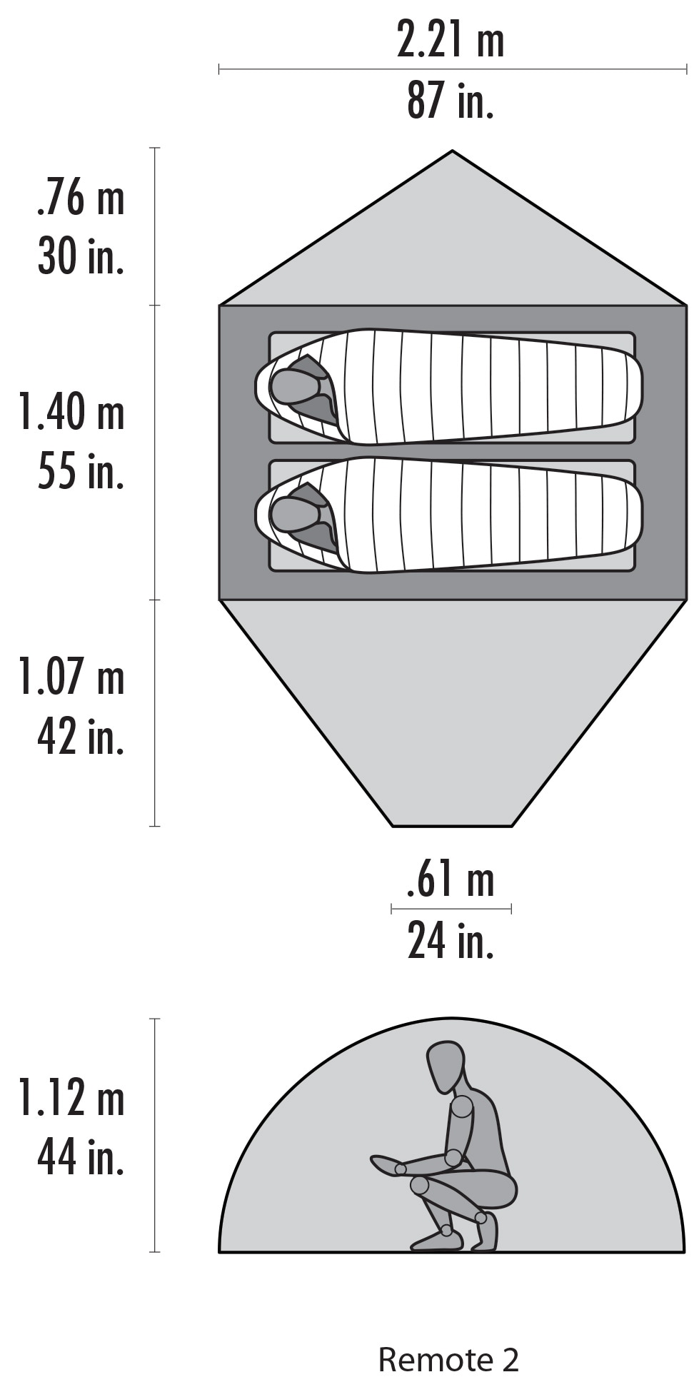 MSR Remote 2 tent<br>2 person