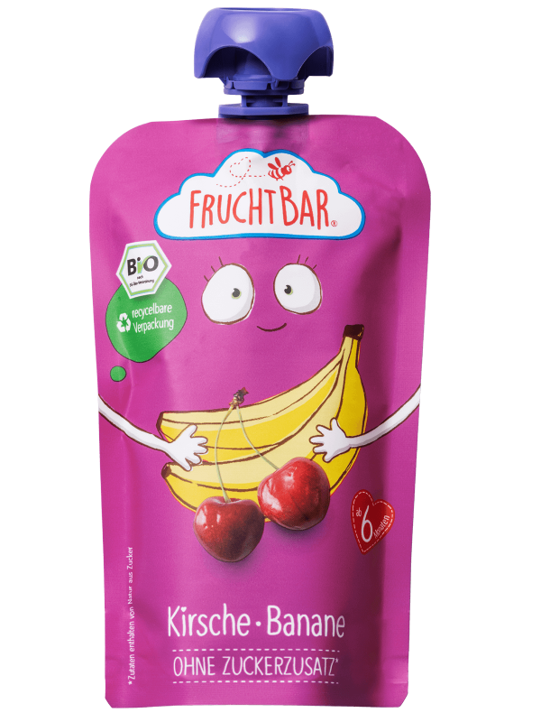 FRUCHTBAR Fruchtpüree Bio Kirsche Banane Btl 120 g