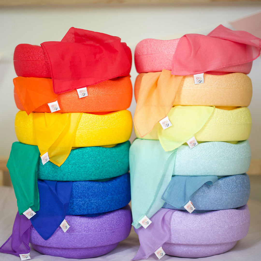 pit and play speeldoek pastel - geel - 75x75 cm