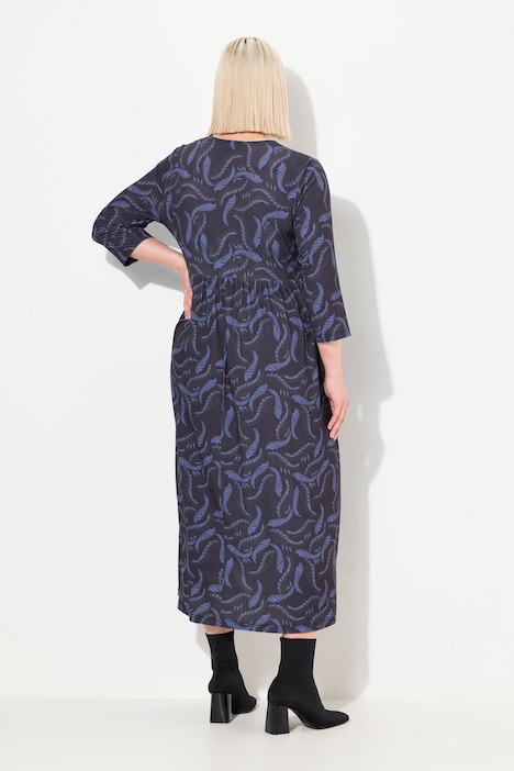 Jerseykleid, A-Linie, Alloverdruck