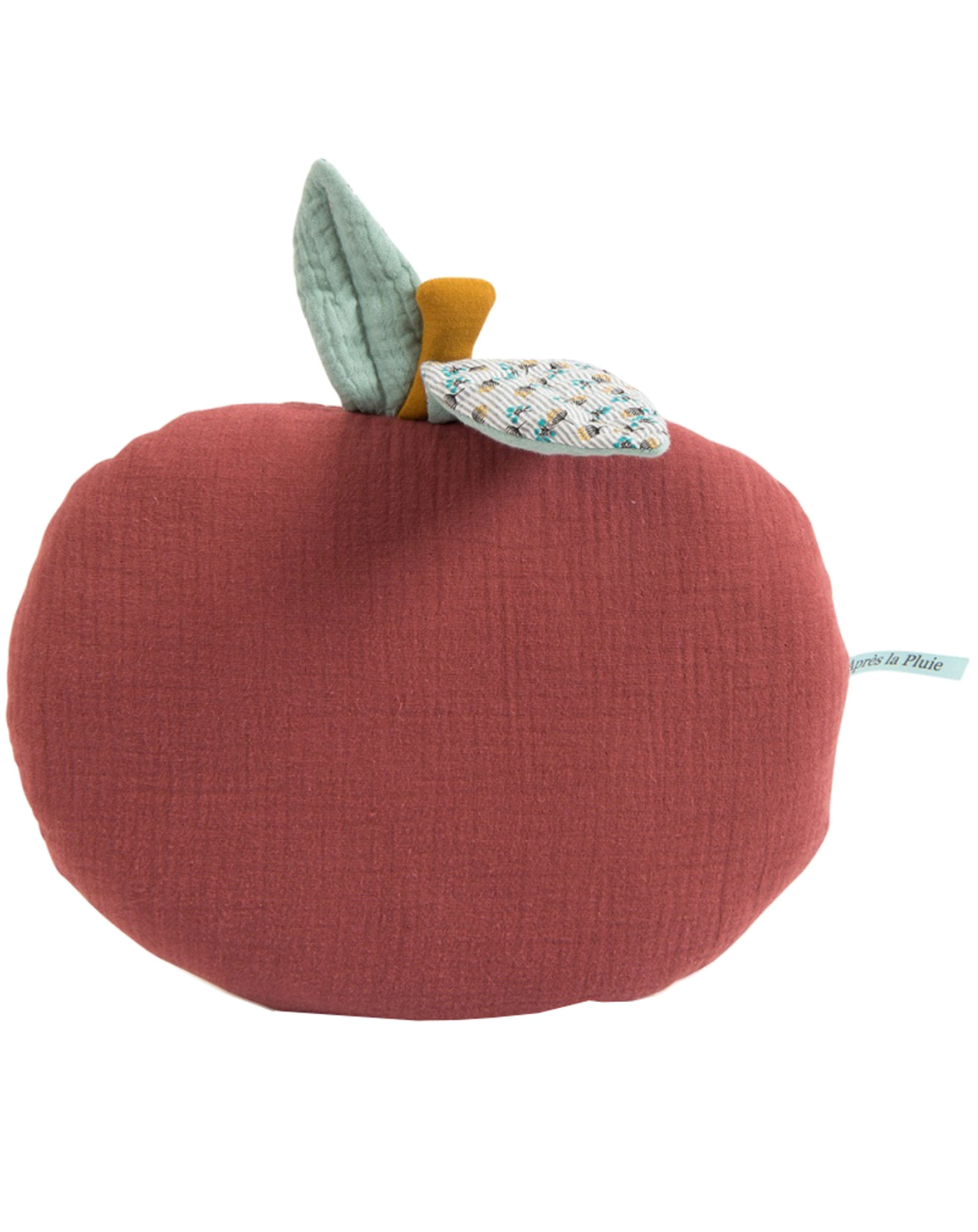 Kissen APRÉS LA PLUIE - APFEL (27x25) in rotbraun