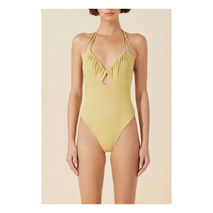 Zulu & Zephyr Maillot 1 Pièce Citrus Côtelé | Jaune