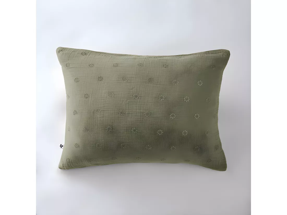 Taie d'oreiller Brodée Déco