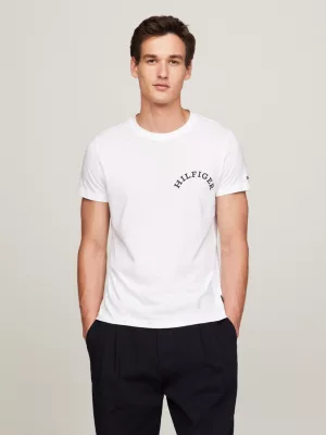 Camiseta Hilfiger Monotype Slim com Logo nas Costas